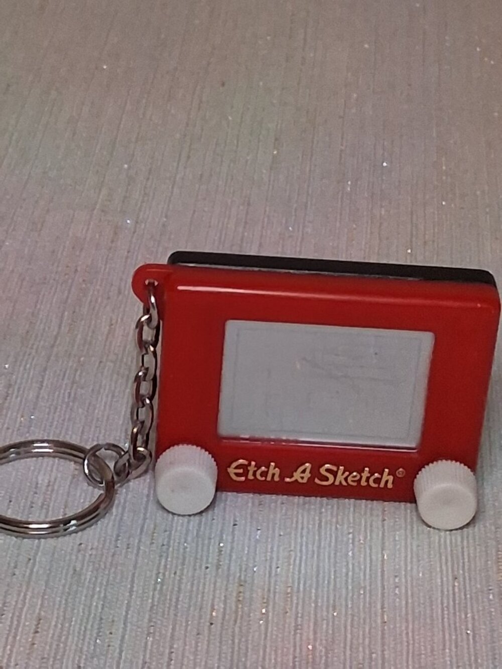Collectible Retro Vintage Etch A Sketch KEYCHAIN Miniature 1994 Basic Fun Inc.